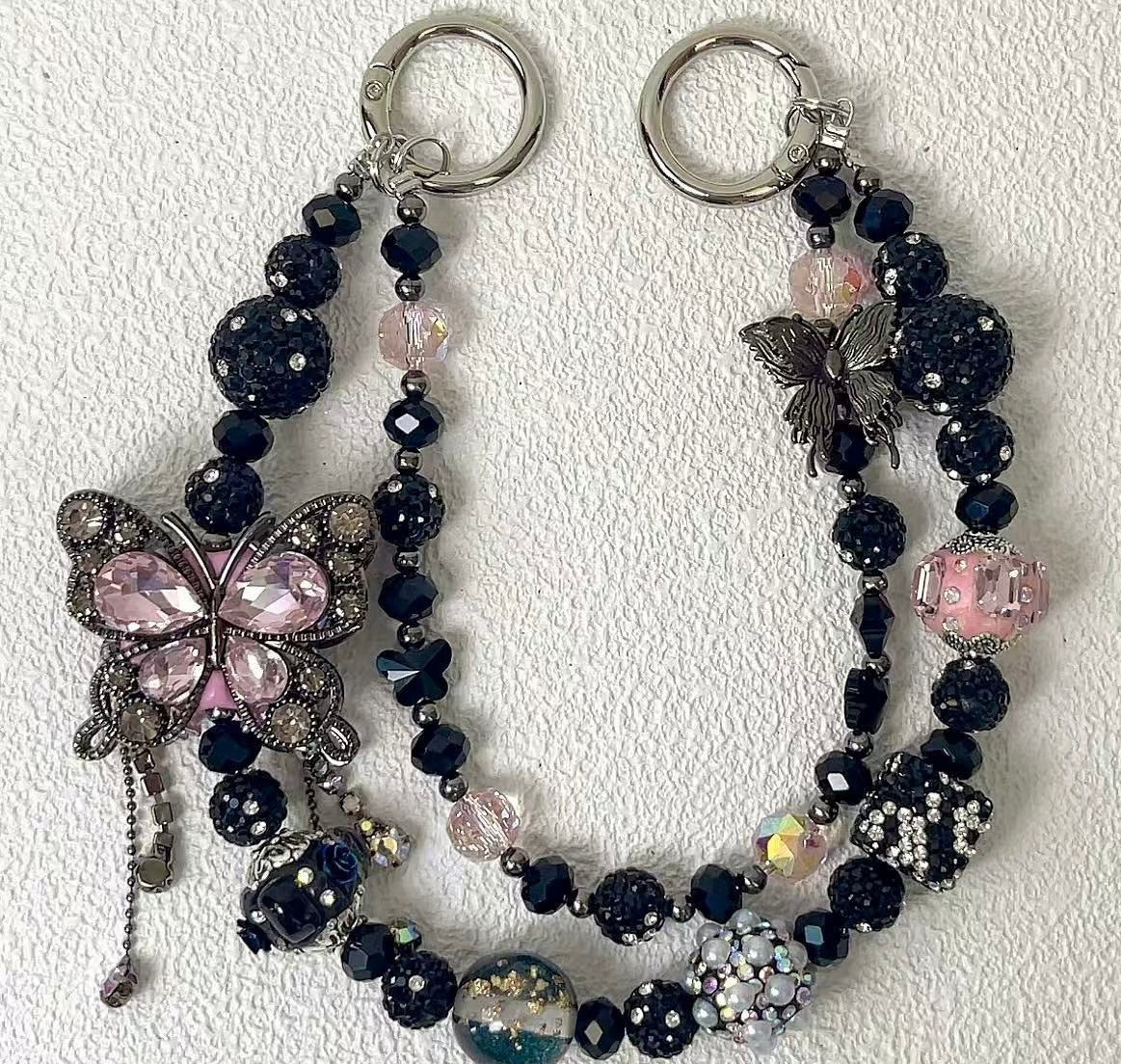 New Double-Layer Butterfly Phone Charms — Stylish & Versatile Keychain