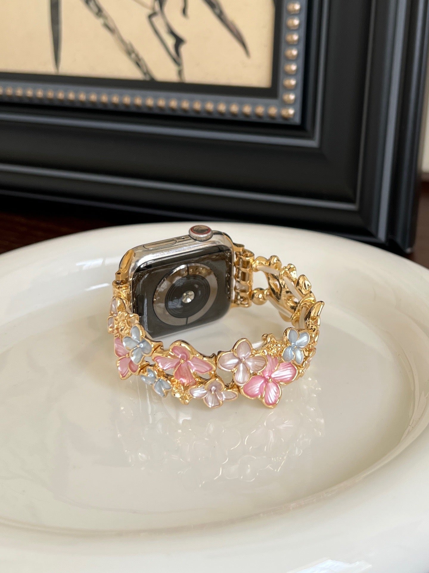 Autumn Blossom Charm Link Smartwatch Band
