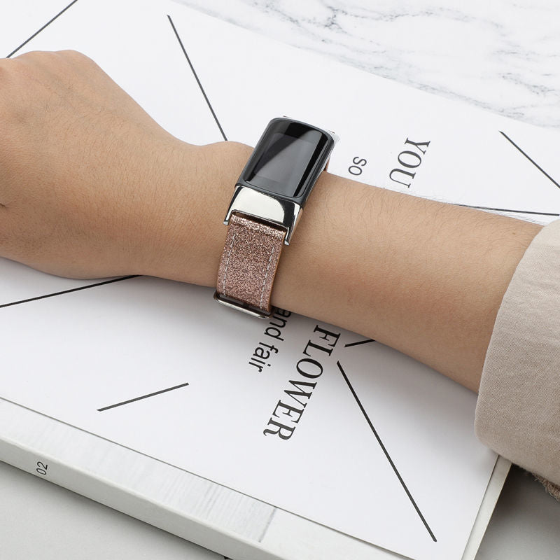 Fitbit charge5 band women's genuine leather strap