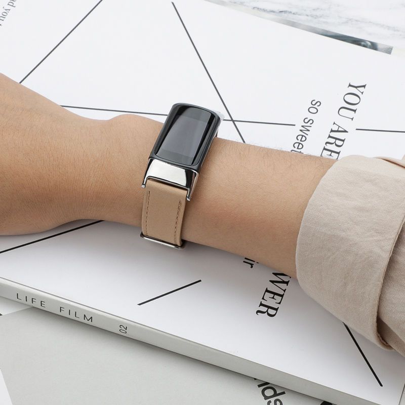 Fitbit charge5 band women's genuine leather strap