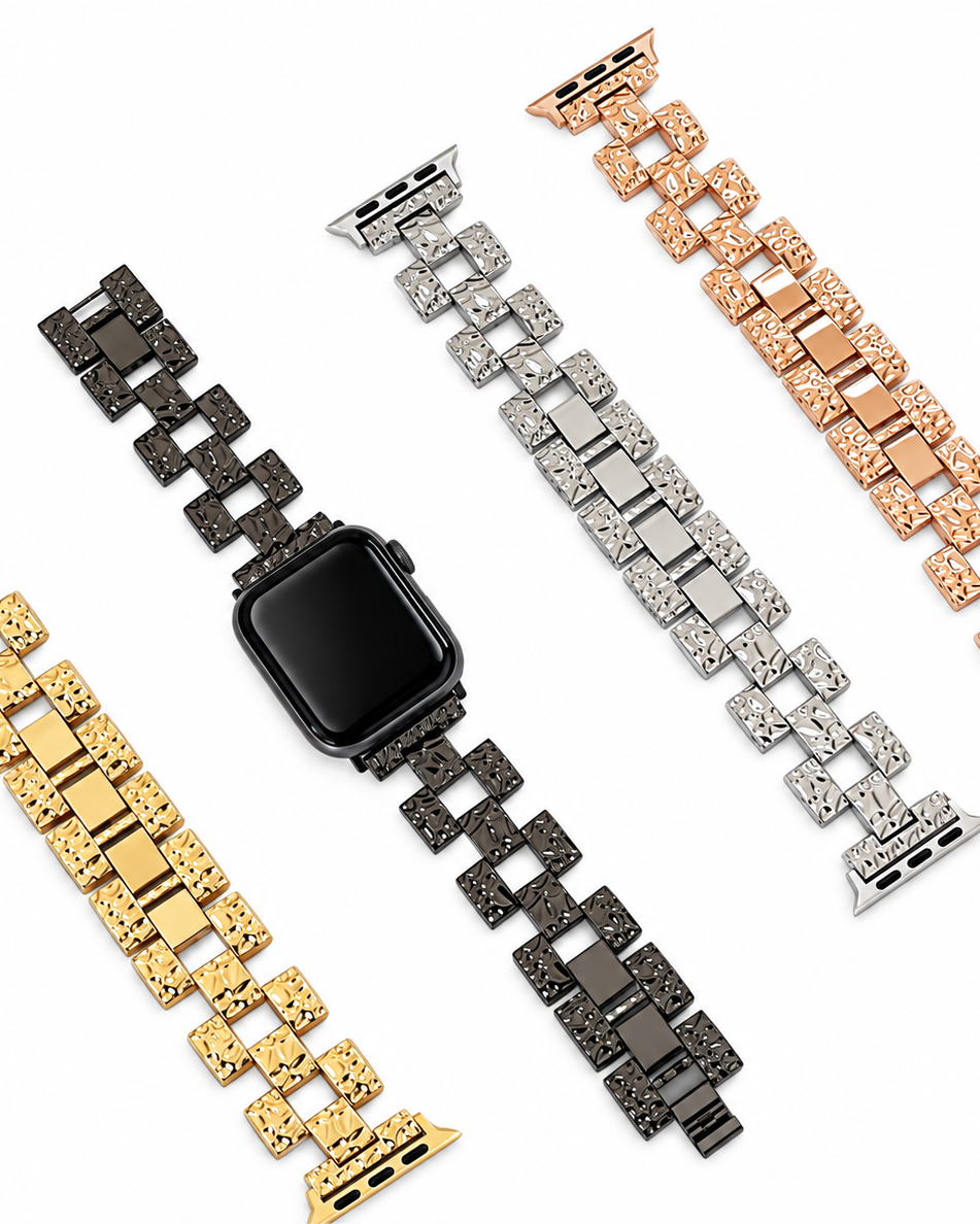 Texture Rhombus Metal Apple Watch Band