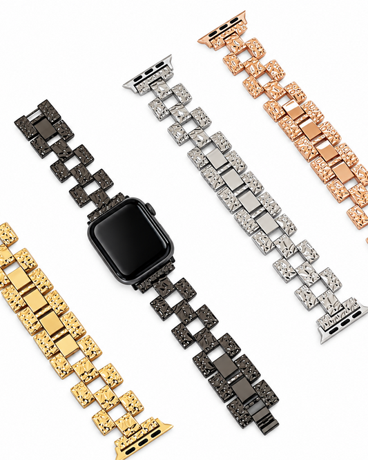 Texture Rhombus Metal Apple Watch Band