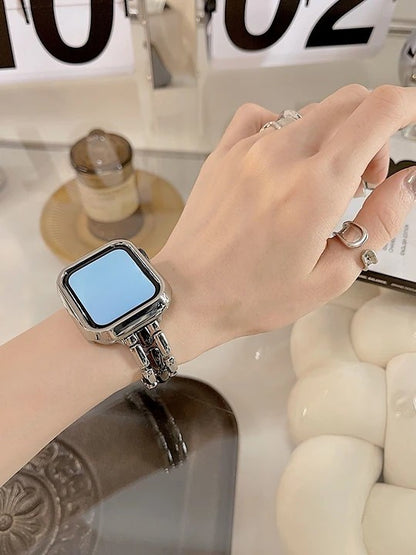 Teardrop-Shaped Metal Apple Watch Band