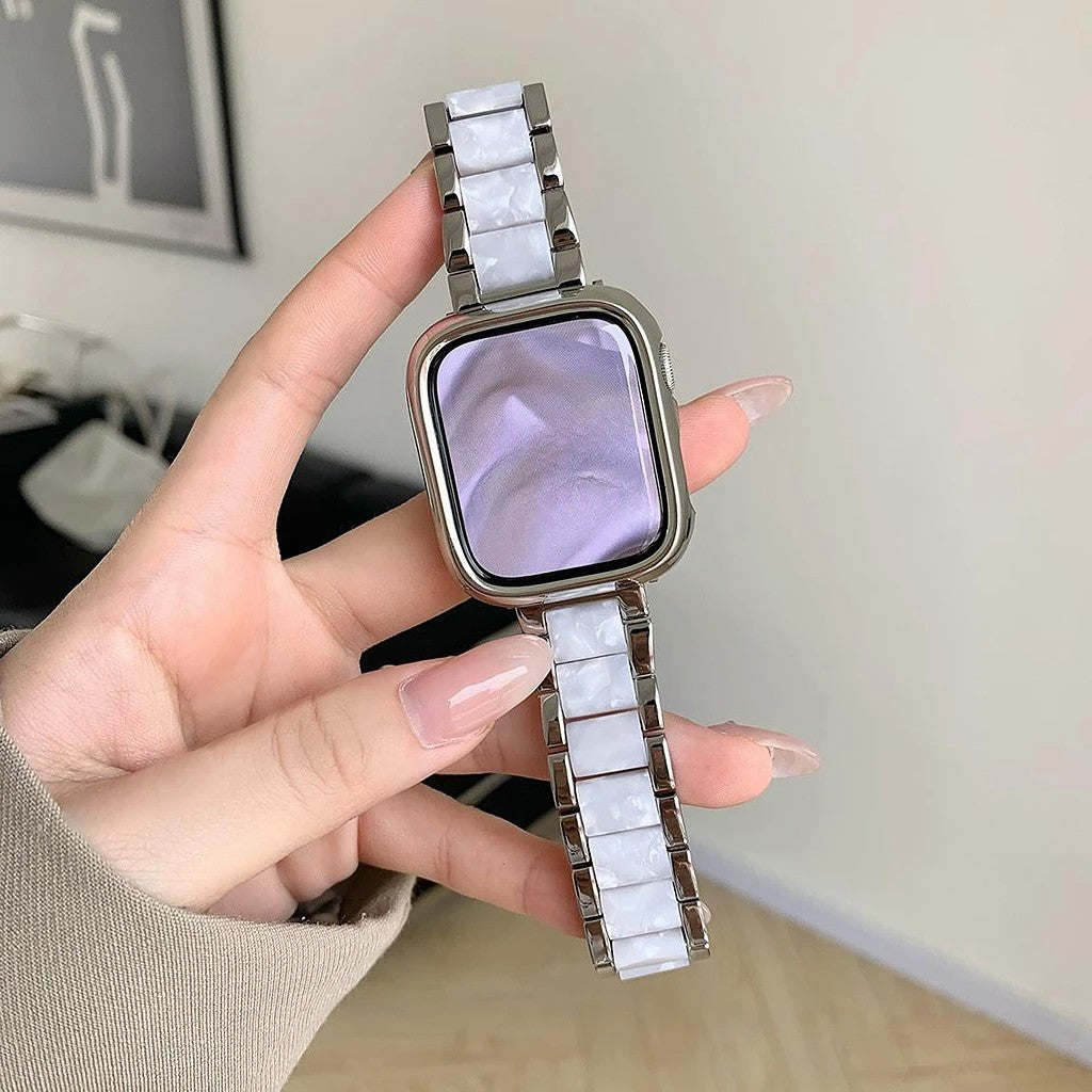 Resin Stitching Metal Apple Watch Band