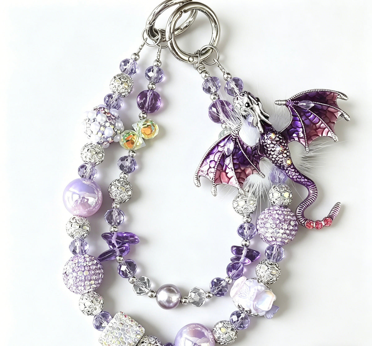 Dragon Beaded Bag & Phone Charm