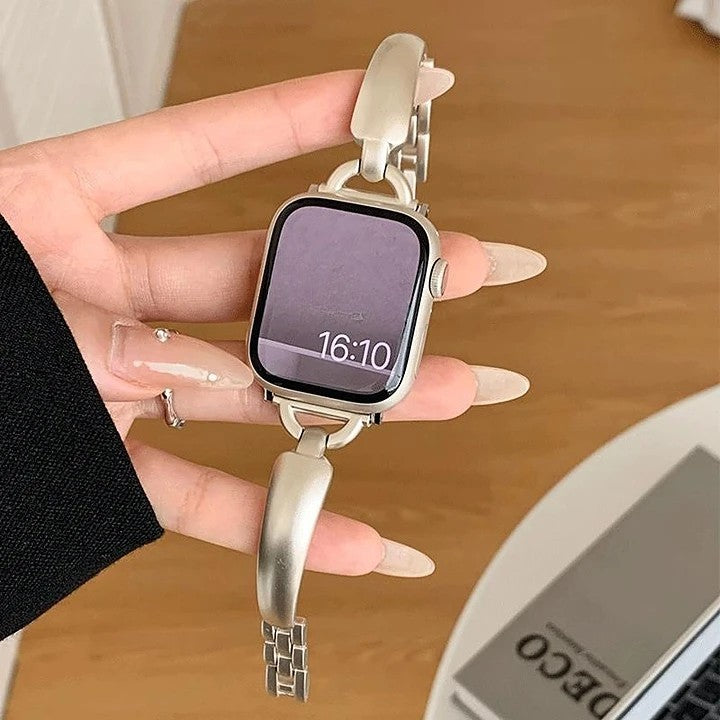 Geometric Link Stainless Steel Apple Watch Band
