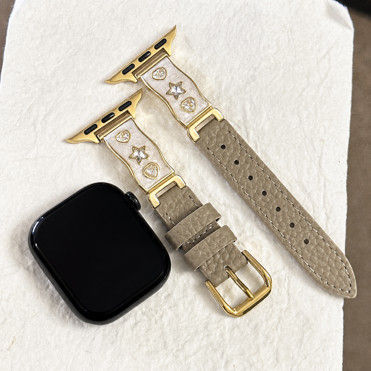 Sky Blue Heart & Star Leather-Look Watch Band