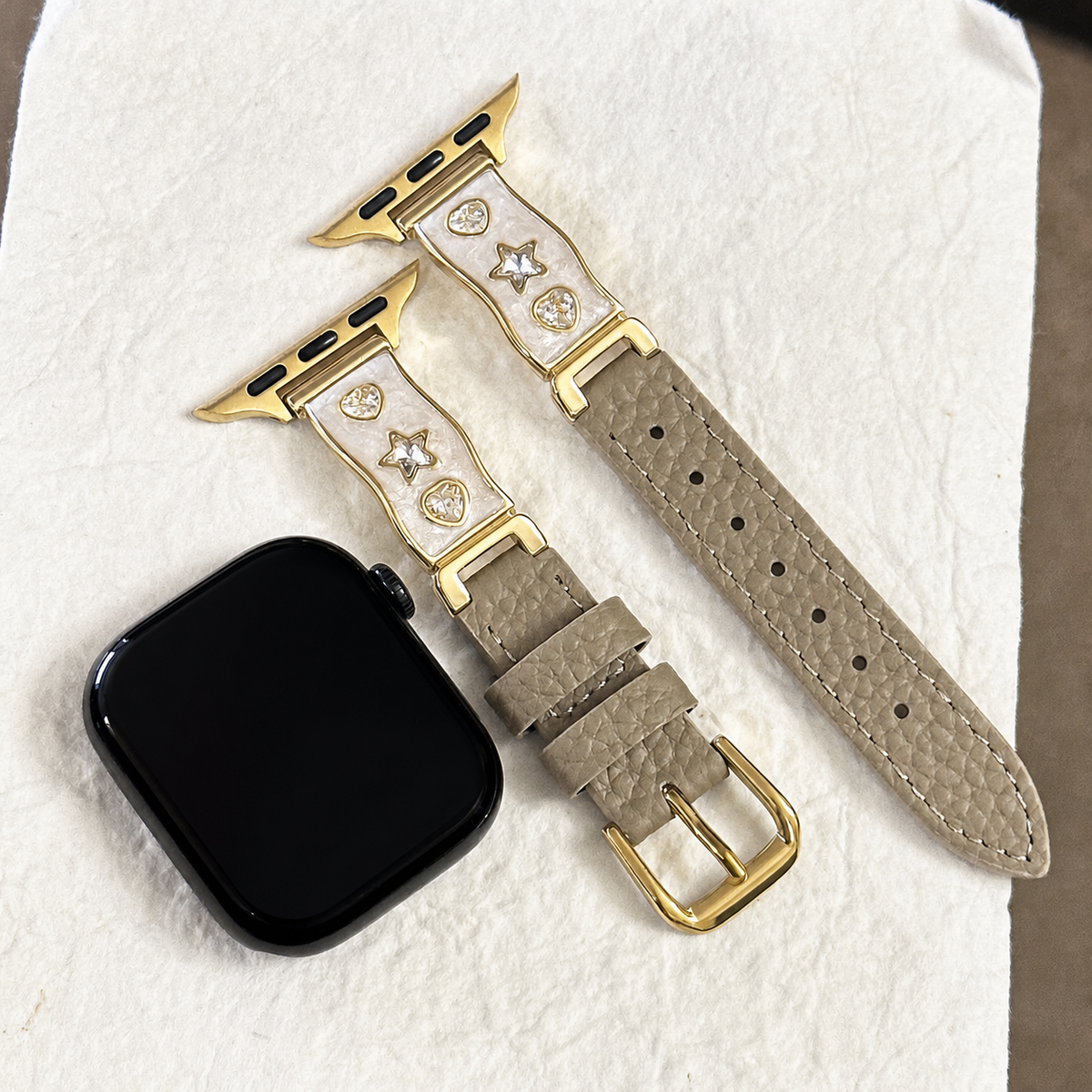 Heart & Star Leather-Look Watch Band