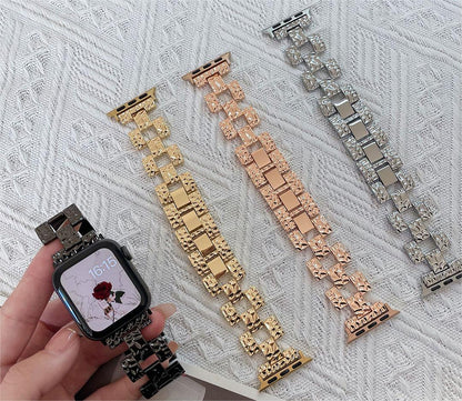 Texture Rhombus Metal Apple Watch Band