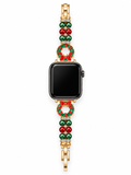Christmas Pearl Charm Link Watch Band