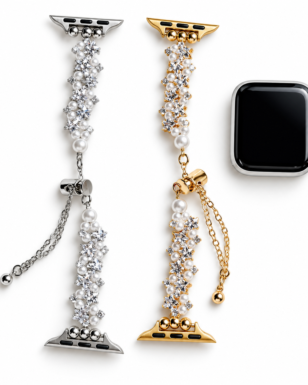Pearl & Crystal Bracelet Watch Band