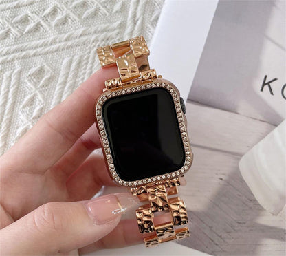 Texture Rhombus Metal Apple Watch Band