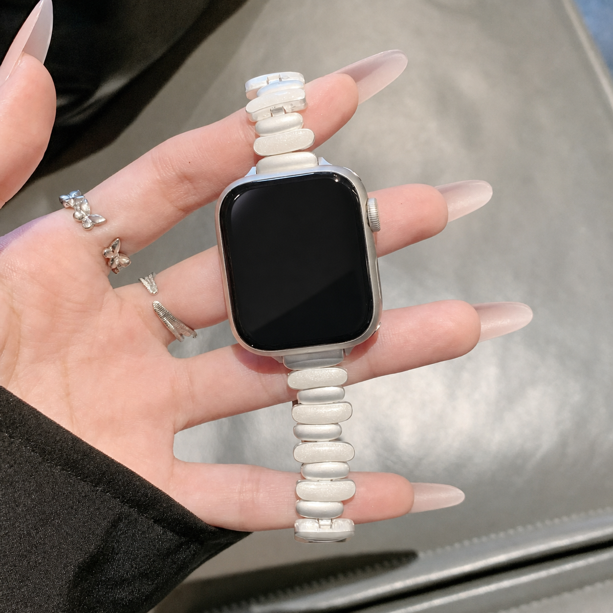 Blush Resin-Link Watch Band