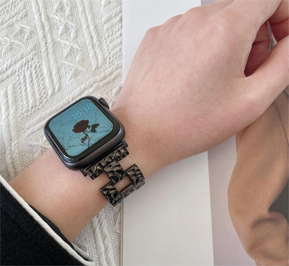 Texture Rhombus Metal Apple Watch Band