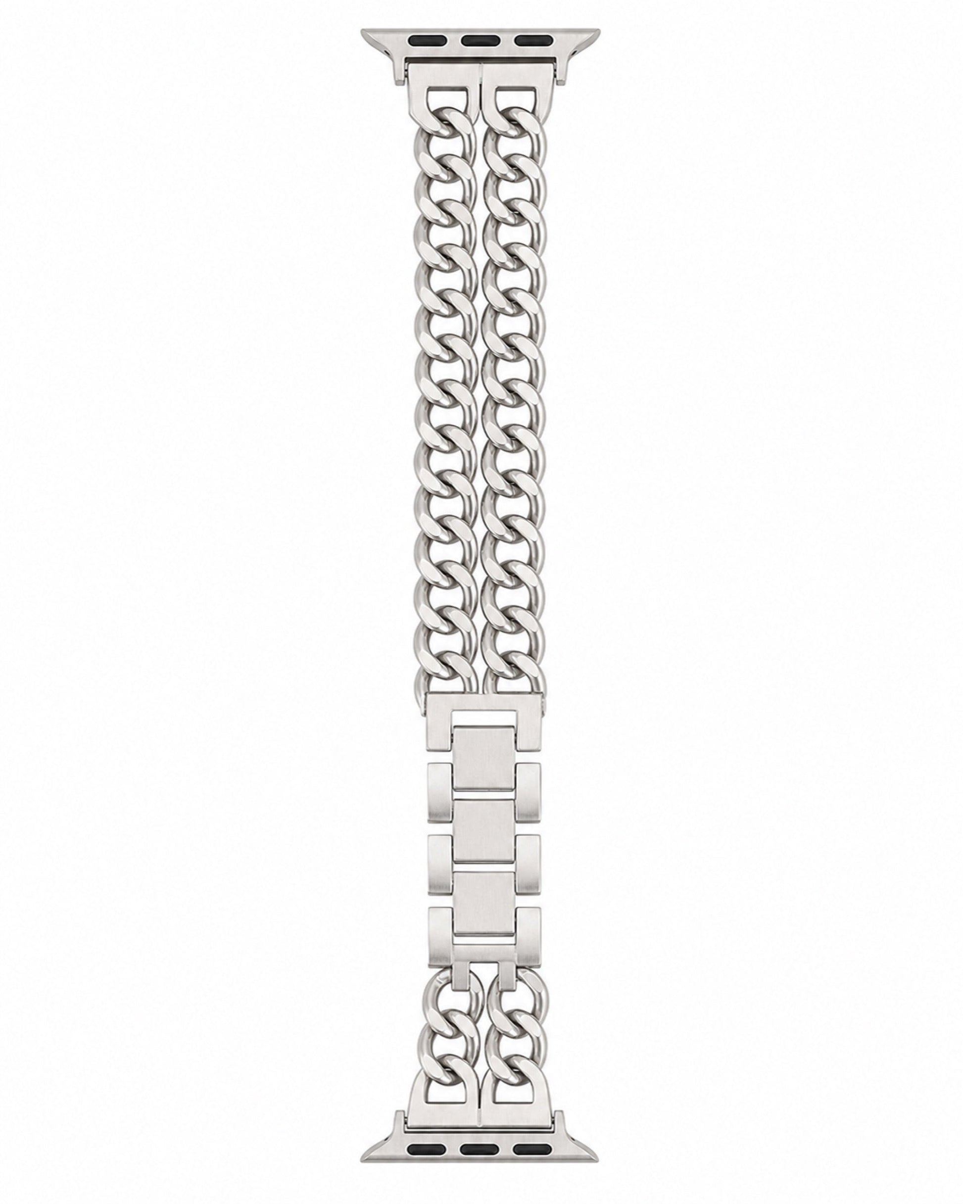 Star Light Double Chain Apple Watch Band - white background product view