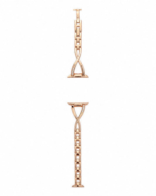 Crystal Link Stainless Steel Apple Watch Band - white background product view