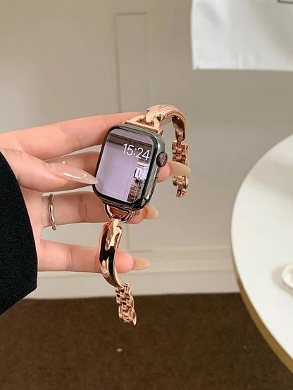 Geometric Link Stainless Steel Apple Watch Band