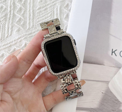 Texture Rhombus Metal Apple Watch Band