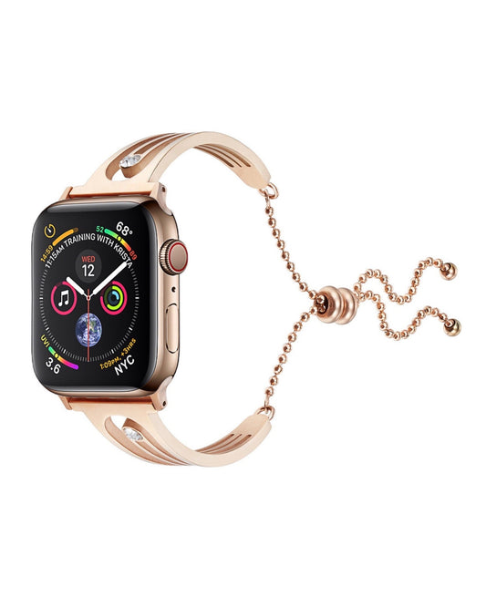 Crystal-embedded Apple Watch Band - white background product view