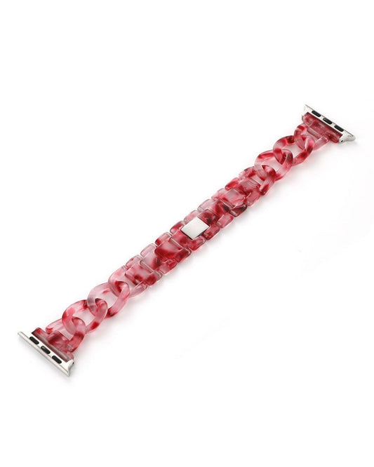 Resin Single-rowed Chain Apple Watch Band - white background product view
