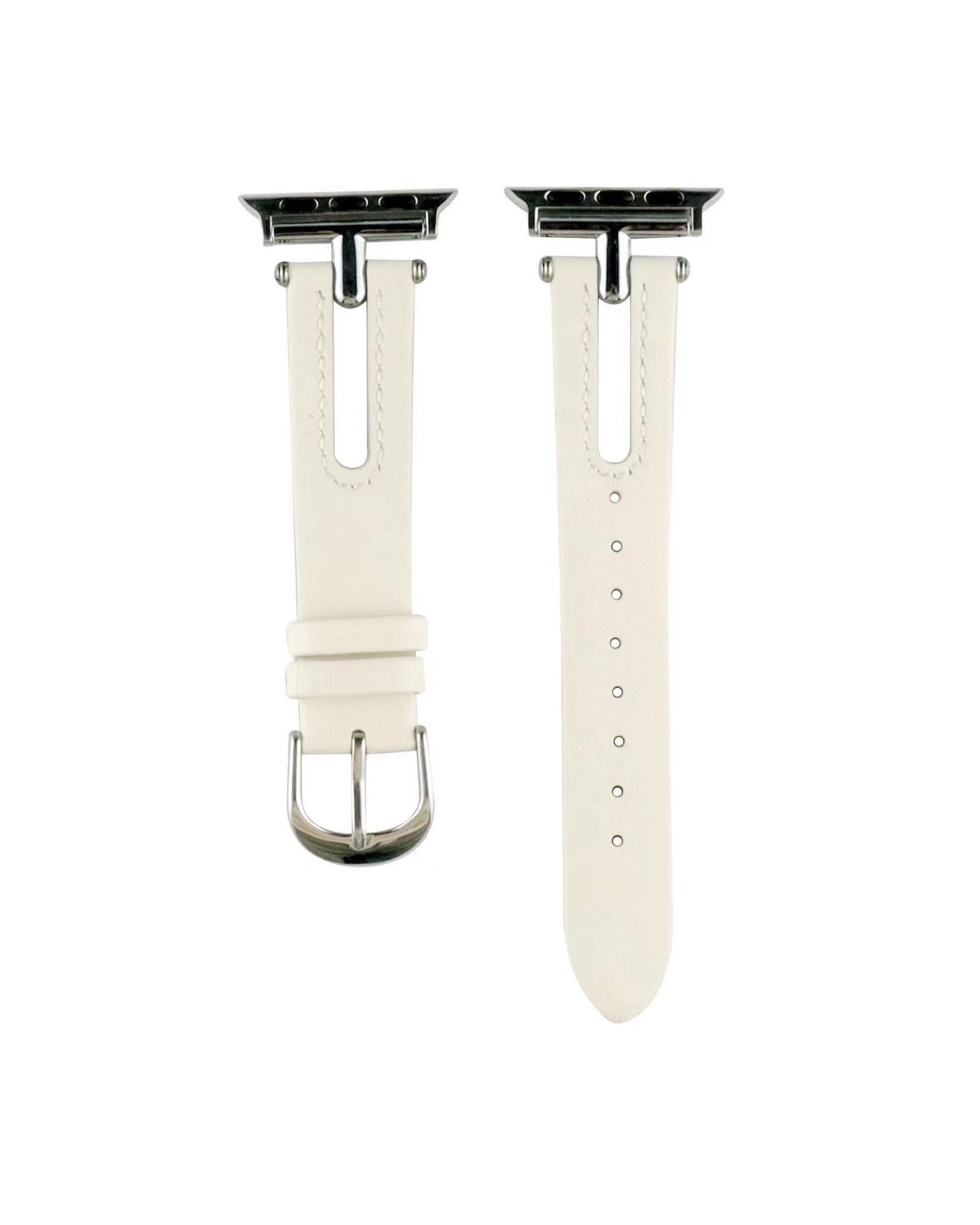 Leather Apple Watch Band - white background product view
