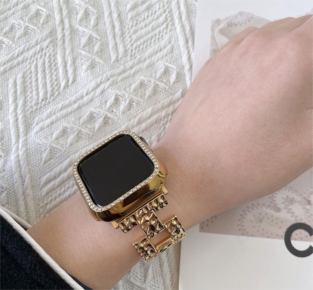 Texture Rhombus Metal Apple Watch Band