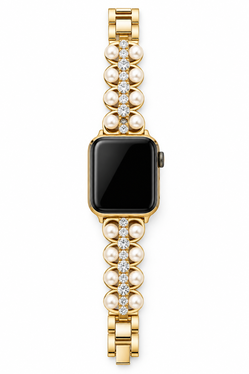 Pearl Link Silver-Tone Watch Band