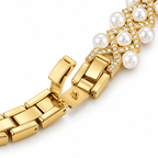 Gilded Pearl Geometric Watch Band