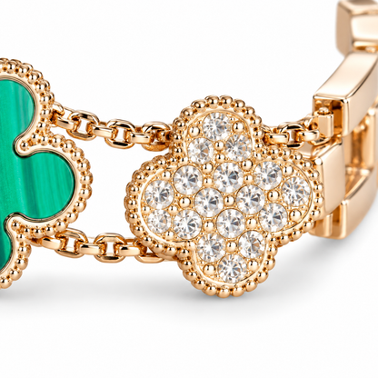 Crystal-embedded Clover Apple Watch Band