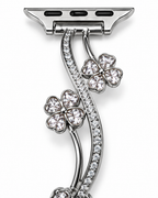 Floral Vine Crystal-Inspired Dangle Watch Band