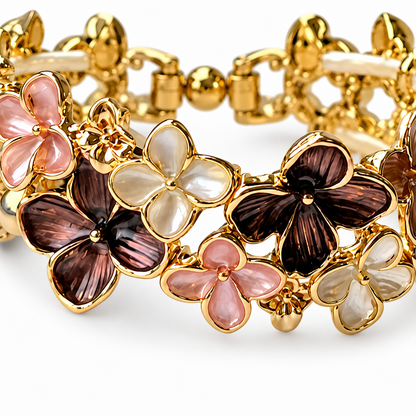 Autumn Blossom Charm Link Smartwatch Band
