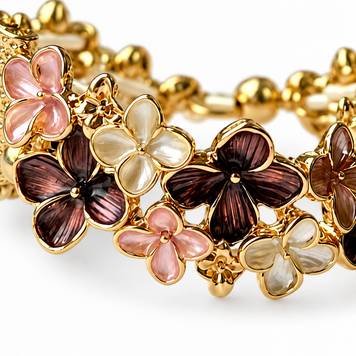 Autumn Blossom Charm Link Smartwatch Band