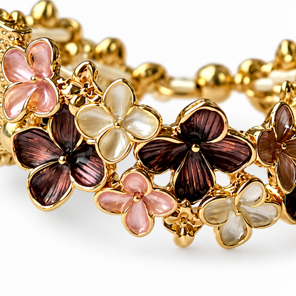 Autumn Blossom Charm Link Smartwatch Band