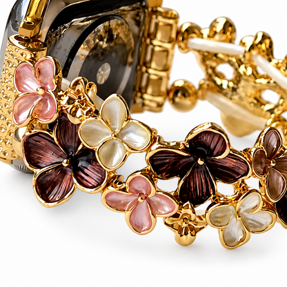 Autumn Blossom Charm Link Smartwatch Band