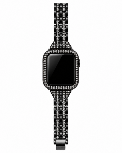 Five-Bead Crystal Stainless Steel Apple Watch Band