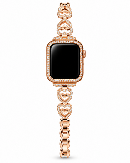Double Love Thin Chain Crystal Apple Watch Band