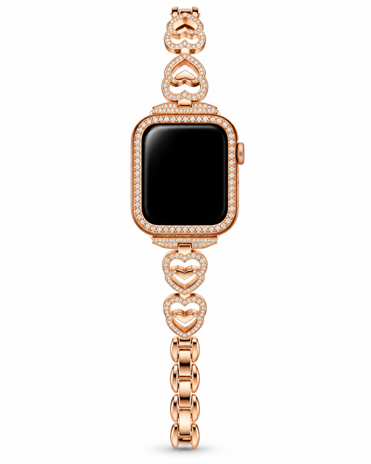 Double Love Thin Chain Crystal Apple Watch Band