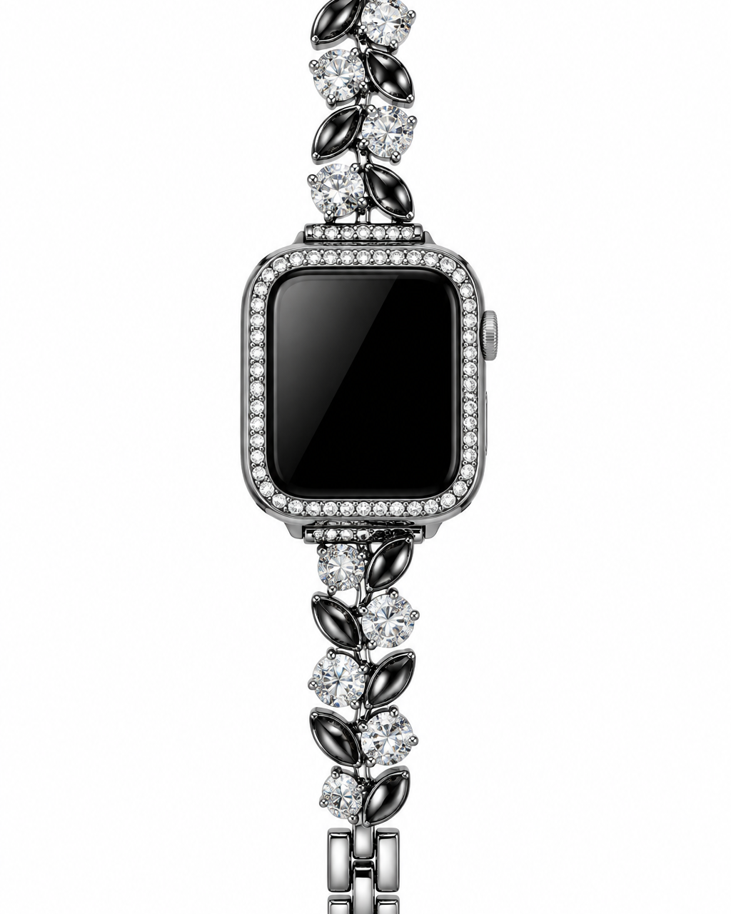 Gunmetal Crystal Marquise Link Apple Watch Band
