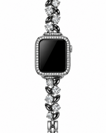 Gunmetal Crystal Marquise Link Apple Watch Band