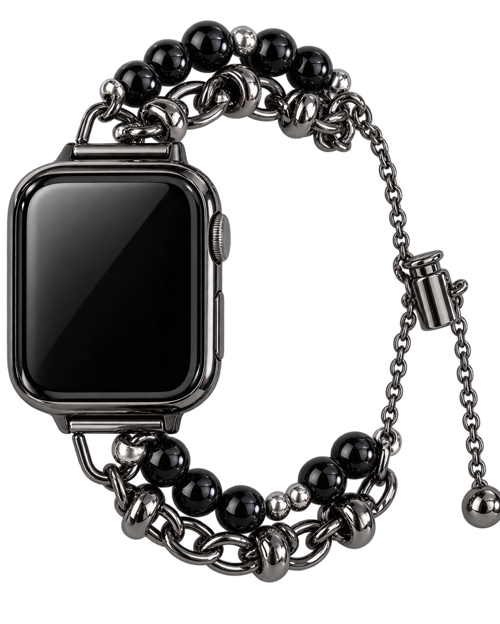 Midnight Bead & Chain Apple Watch Band