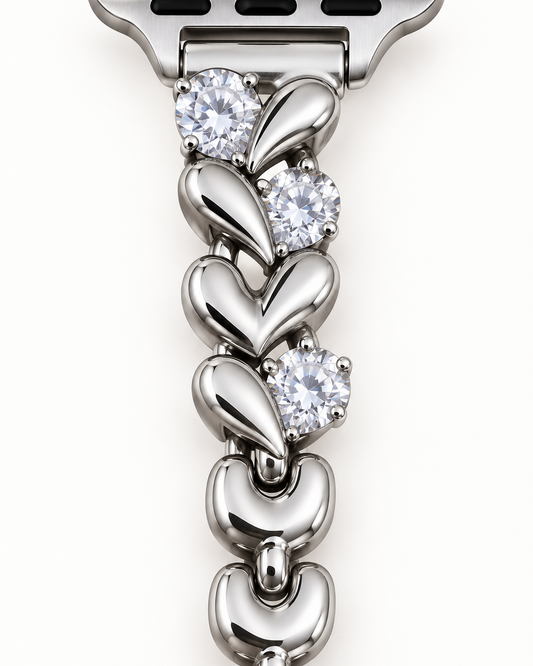 Gunmetal Crystal Marquise Link Apple Watch Band