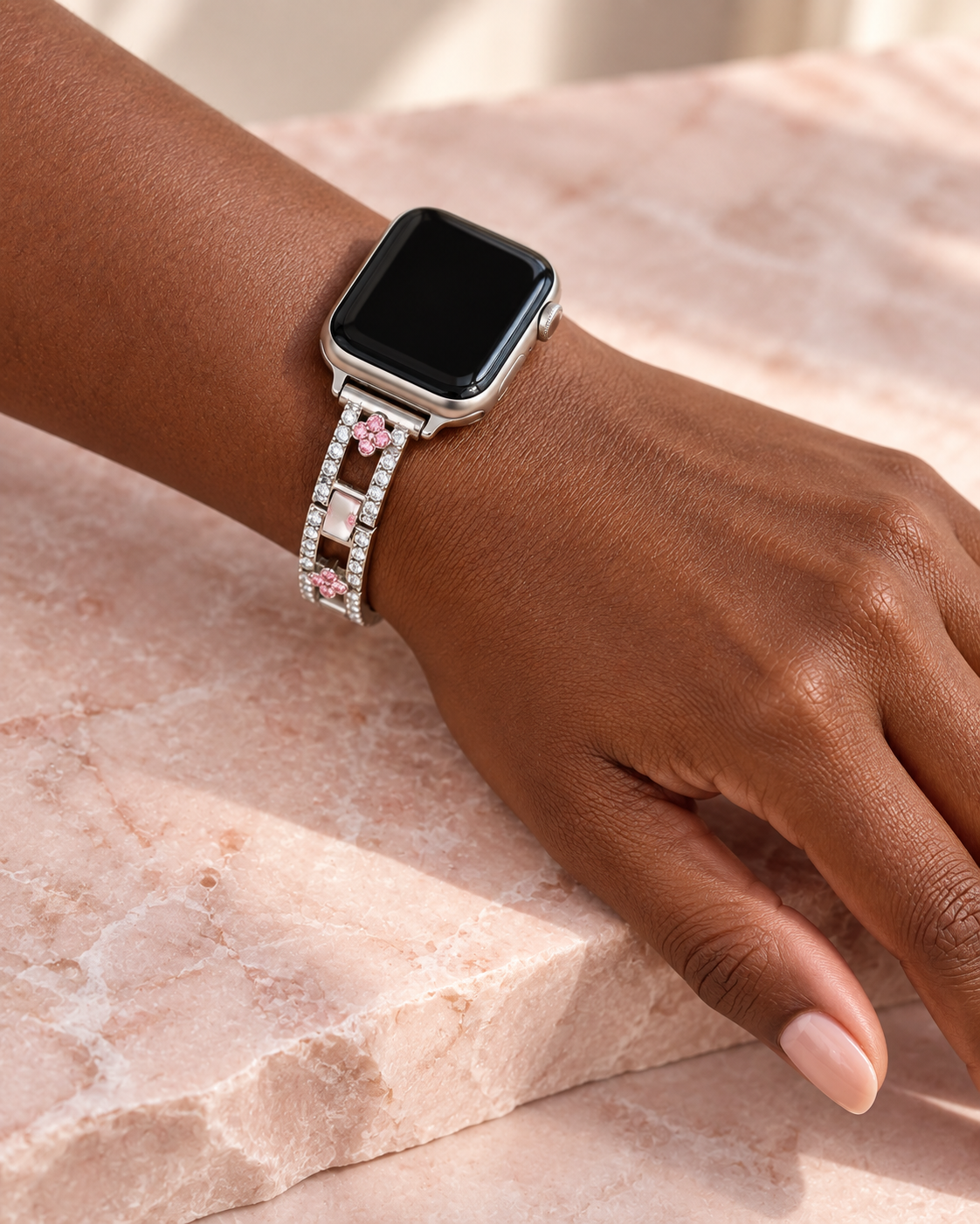 Flower Link Crystal-Inspired Bracelet Watch Band
