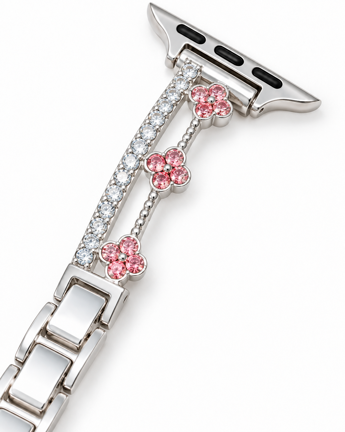 Flower Link Crystal-Inspired Bracelet Watch Band