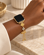 Clover Charm Crystal-Inspired Chain Watch Band