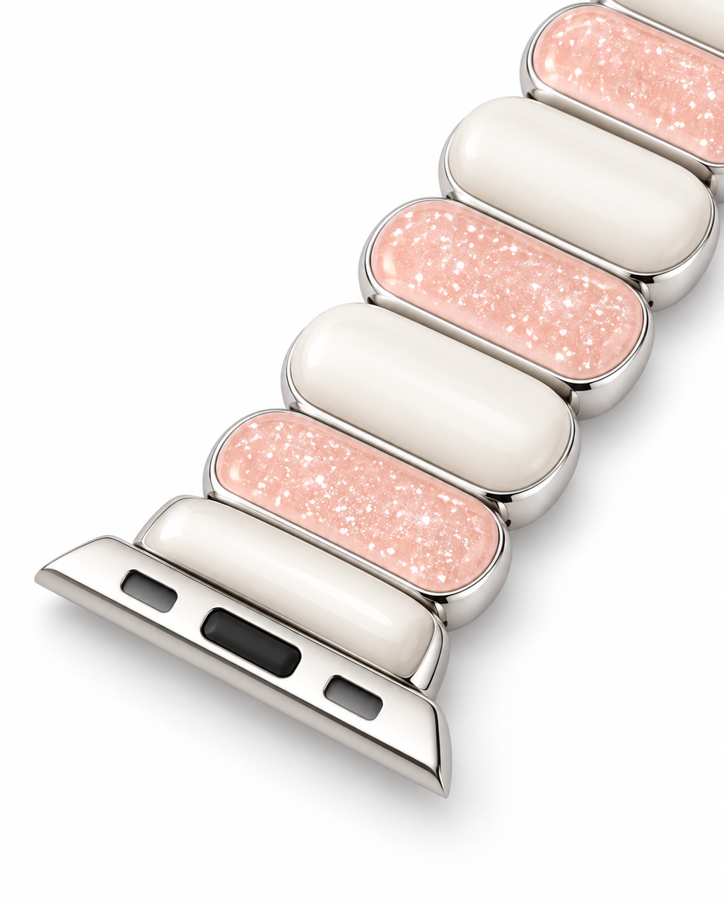 Blush Resin-Link Watch Band