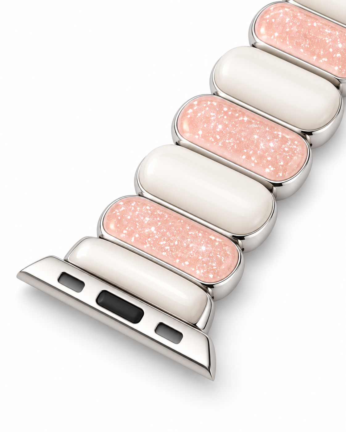 Blush Resin-Link Watch Band
