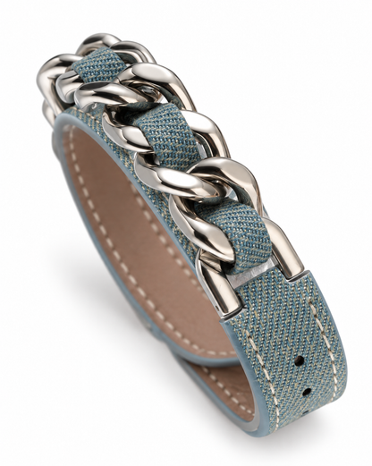 Denim Double-ring Leather Rivet Apple Watch Band