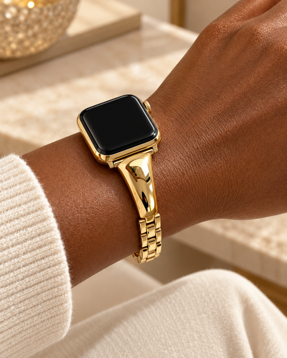 Geometric Link Stainless Steel Apple Watch Band