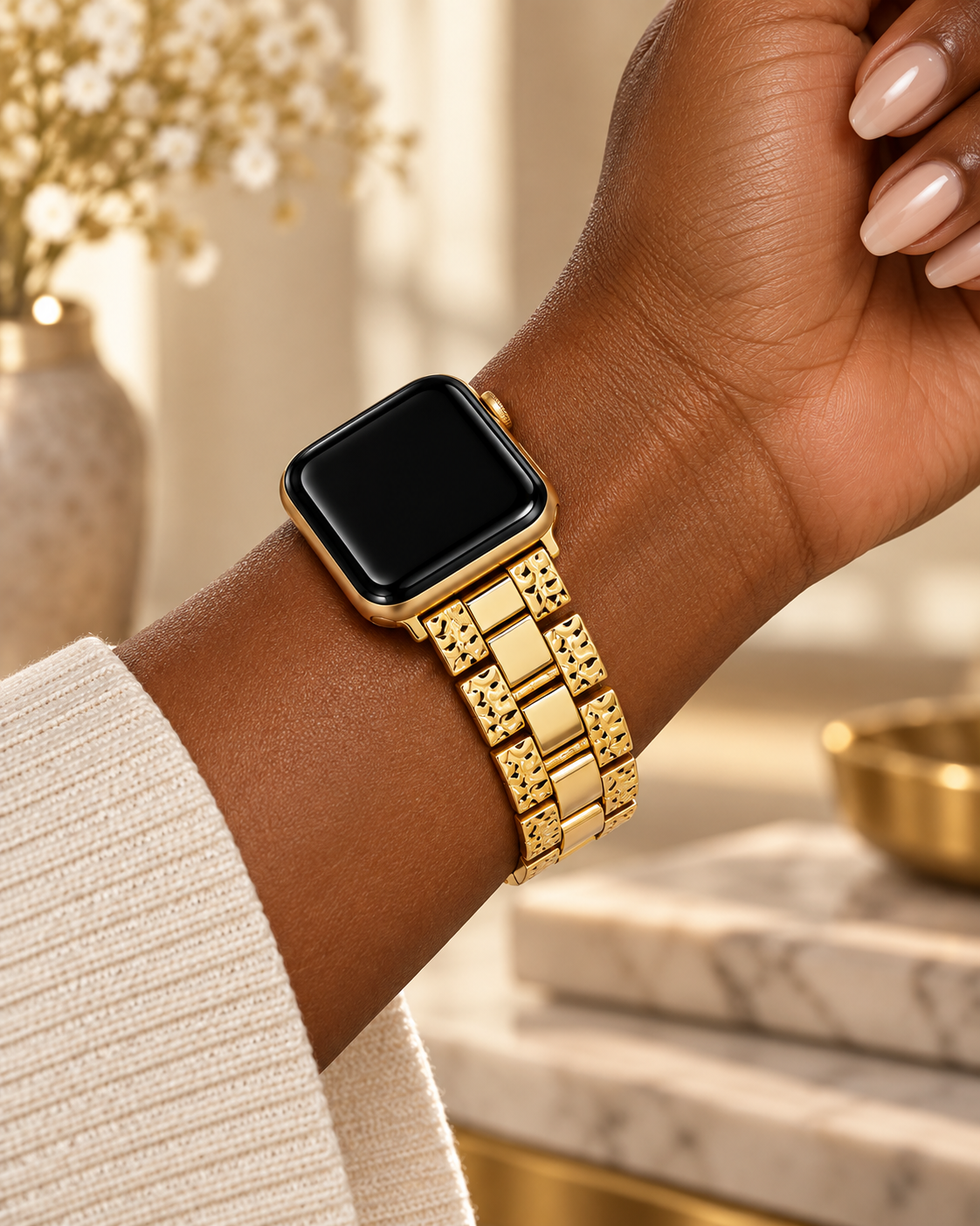 Texture Rhombus Metal Apple Watch Band