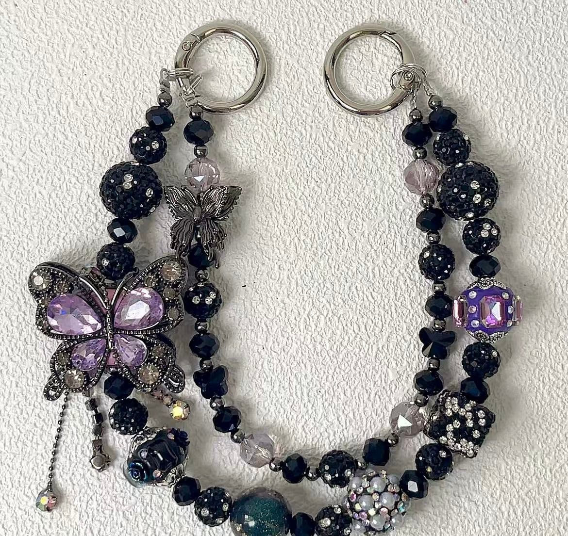 New Double-Layer Butterfly Phone Charms — Stylish & Versatile Keychain